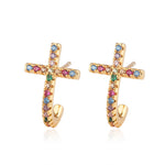 Multicolour crossover earrings nz