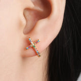 Multicolour crossover earrings nz