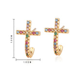 Multicolour crossover earrings nz