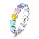 Multicolour heart ring nz