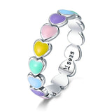 Multicolour heart ring nz