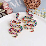 Multicolour snake earrings nz