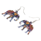 Multicoloured elephant earrings nz