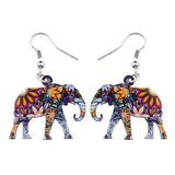 Multicoloured elephant earrings nz