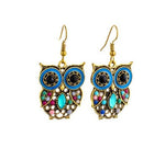 Multicoloured owl earrings nz