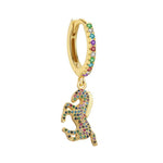 Multicoloured rhinestone horse earrings nz
