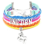Multicoloured Unicorn bracelet Stainless steel / Turquoise/purple/orange/yellow nz