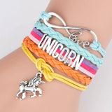 Multicoloured Unicorn bracelet Stainless steel / Turquoise/purple/orange/yellow nz