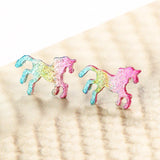 Multicoloured Unicorn earrings nz