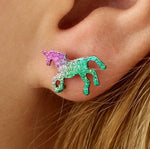 Multicoloured Unicorn earrings nz