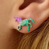 Multicoloured Unicorn earrings nz