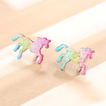 Multicoloured Unicorn earrings nz