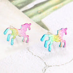Multicoloured Unicorn earrings nz