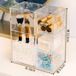 Multifunctional Makeup brush organiser 3 boxes nz