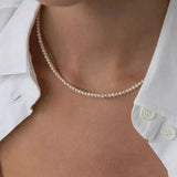 Natural pearl necklace 36 cm nz