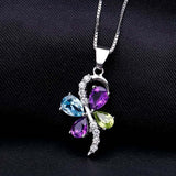 Natural stone butterfly necklace nz