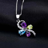 Natural stone butterfly necklace nz