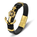 Nautical anchor sailor bracelet Black nz