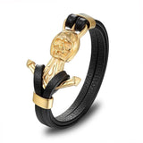 Nautical Skull Bracelet Gold nz
