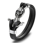 Nautical Skull Bracelet Silver nz
