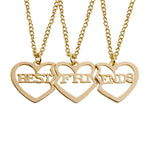 Necklace for 3 friends Gold nz