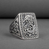 Nordic Fenrir signet ring 5 (49.32 mm) nz