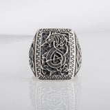 Nordic Fenrir signet ring nz