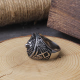 Nordic wolf head ring nz