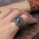Nordic wolf head ring nz