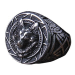 Nordic wolf head ring nz