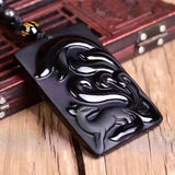 Obsidian fox necklace nz