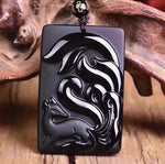 Obsidian fox necklace nz