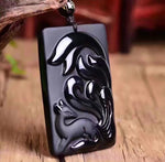 Obsidian fox necklace nz