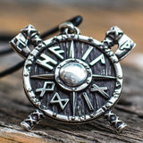 Odin shield necklace silver nz