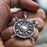 Odin shield necklace silver nz