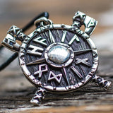 Odin shield necklace silver nz