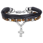 Onyx And Pearl Cross Bracelet Eye of the tiger nz