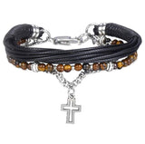 Onyx And Pearl Cross Bracelet Eye of the tiger nz
