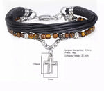 Onyx And Pearl Cross Bracelet nz