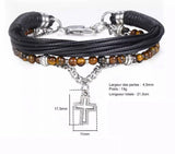 Onyx And Pearl Cross Bracelet nz