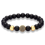 Onyx and steel bracelet Gold nz