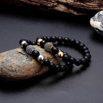 Onyx and steel bracelet nz