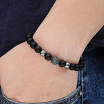 Onyx and steel bracelet nz