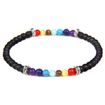 Onyx chakra bracelet Black onyx / 17 cm nz