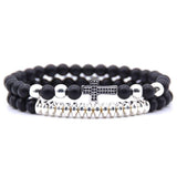 Onyx cross bracelet Silver nz