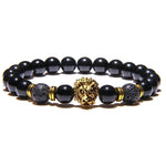 Onyx lion bracelet Gold / 17 cm nz