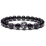 Onyx lion bracelet Silver / 17 cm nz