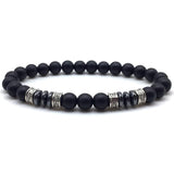 Onyx stone bracelet Matt black nz