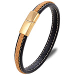 Orange and black leather bracelet nz