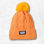 Orange beanie with pompom nz